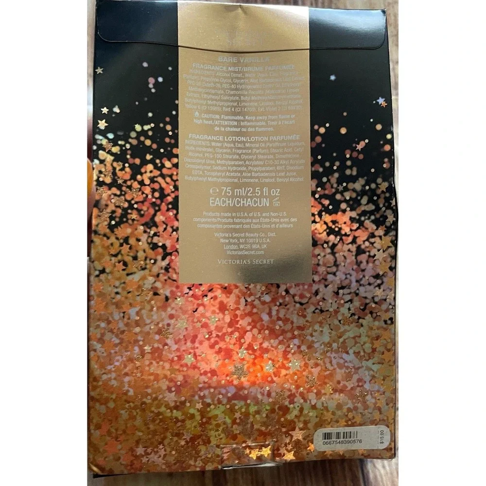 Victorias Secret Bare Vanilla Fragrance Mist and Lotion 2.5oz Travel Gift Set - Picture 2 of 2